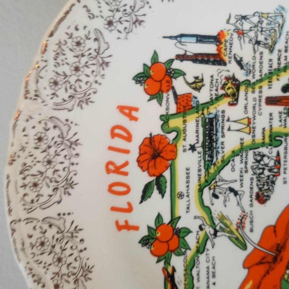 Vintage Souvenir Plate-USA-Florida - Picture 4 of 4